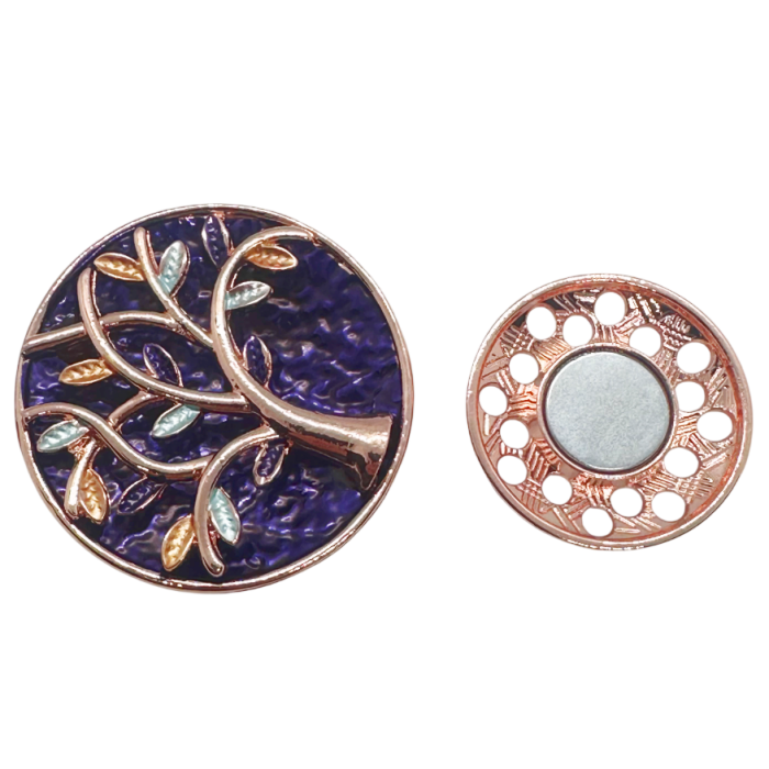 Brosa mov Copacul Vietii Magnetica – Model Rotund Elegant  [2]