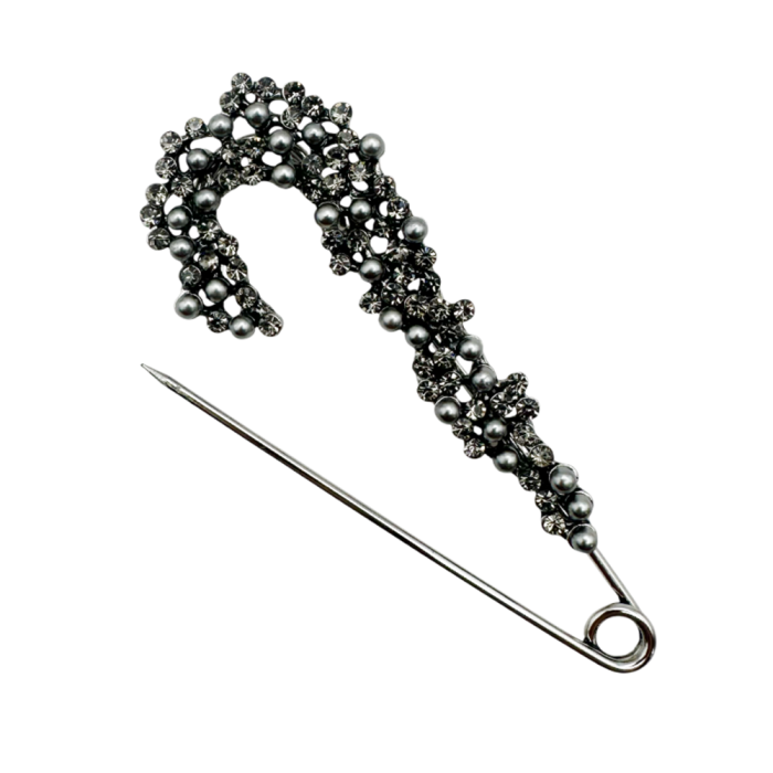 Brosa cu margelute SOPHIE, Argintiu, 7.5cm [2]