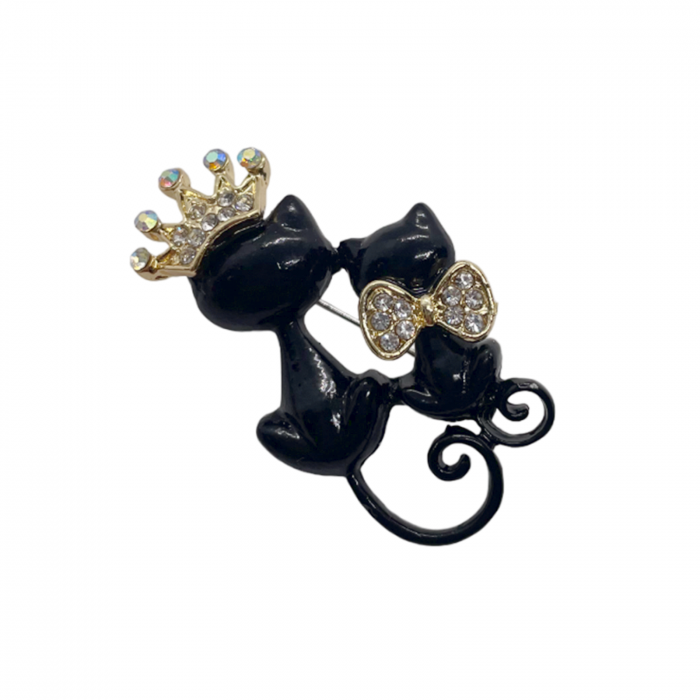 Brosa cu pisici KITTEN, Negru, 3.5cm [1]