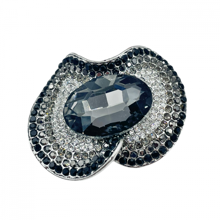 Brosa cu strasuri ADELAIDE, Argintiu, 5.5cm [1]