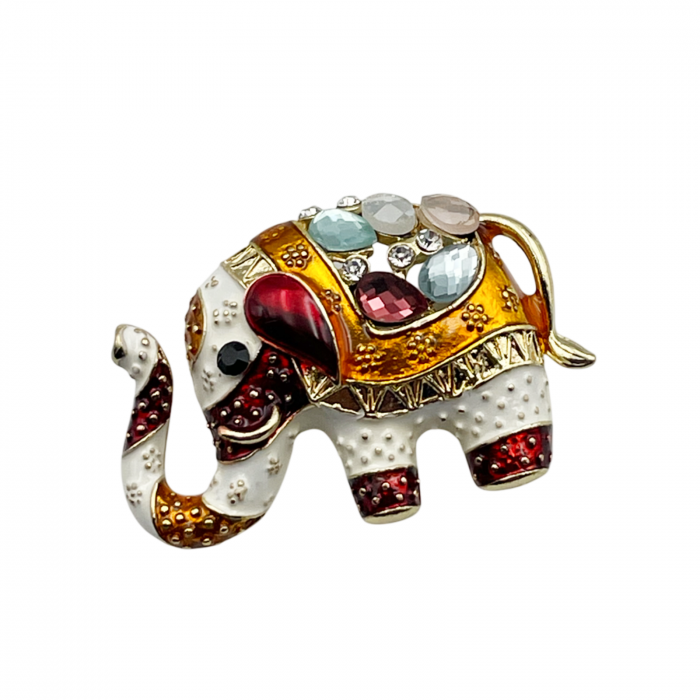 Brosa elefant DUMBO, Rosu Auriu, 4cm [1]