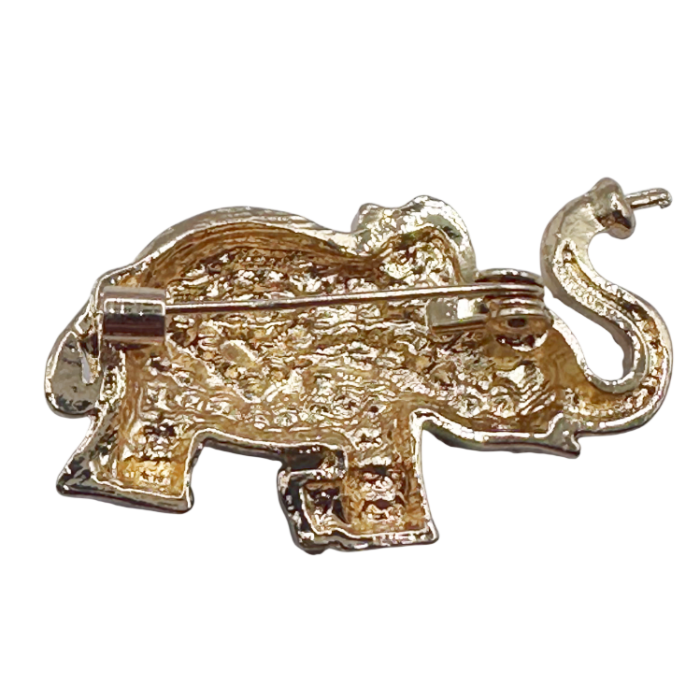 Broșă elegantă în formă de elefant, cu finisaj auriu  [2]
