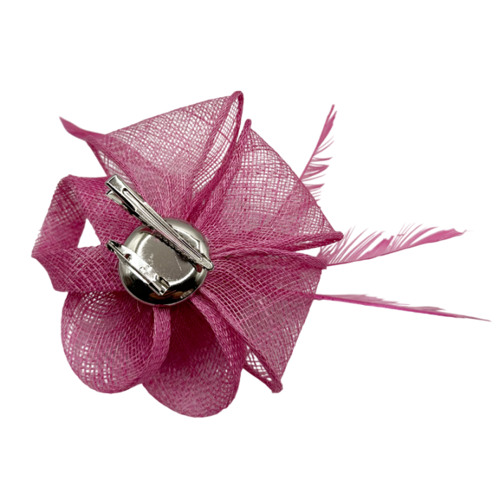 Brosa & Fascinator Voaleta eleganta DIANE - Roz inchis [2]