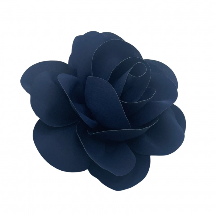 Brosa Floare BEAUTY, Bleumarin, 15cm, Cu clips pentru par [1]