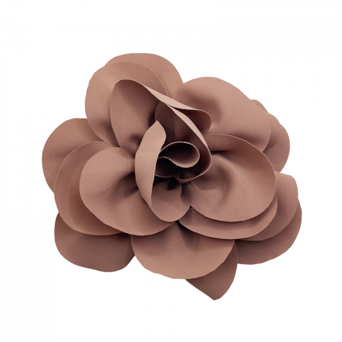 Brosa Floare BEAUTY, Maro deschis, 15cm, Cu clips pentru par [1]