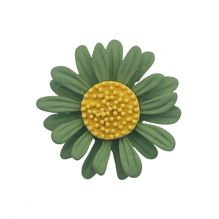 Brosa Floare DAISY, Verde, 3cm [1]