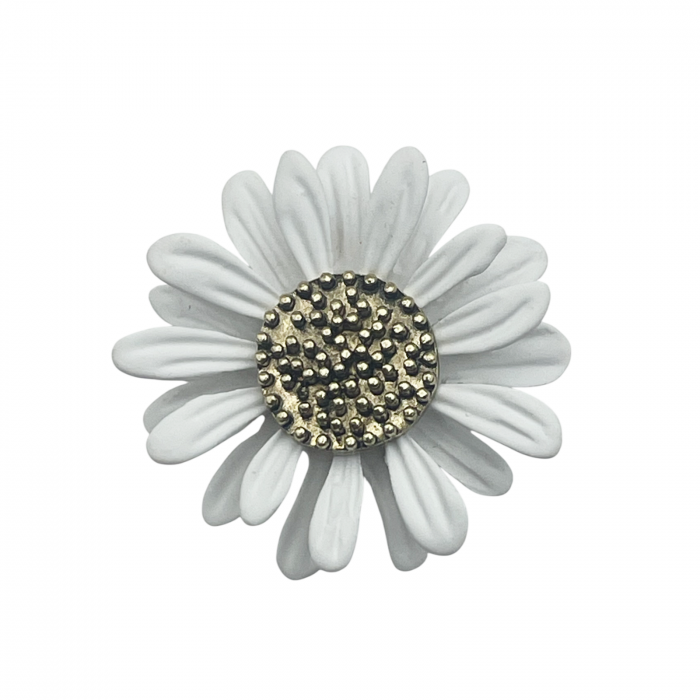Brosa Floare DAISY, Alb, 3cm [1]
