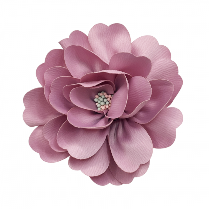 Brosa Floare GRACE, Roz, 10cm, Cu clips pentru par [1]