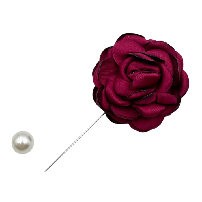 Brosa Floare LUCILLE Burgundy - Ac de rever sau palarie [2]
