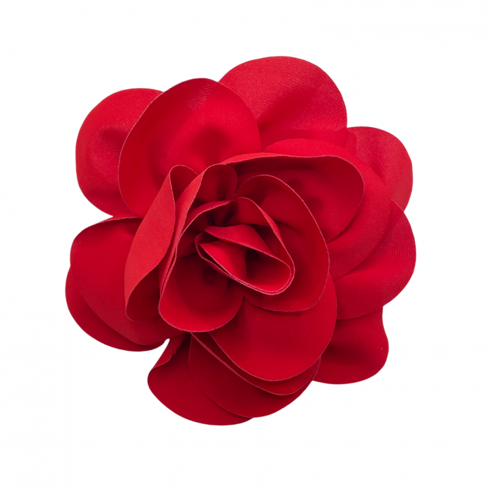 Brosa Floare BEAUTY, Rosu, 15cm, Cu clips pentru par [1]