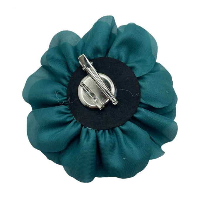 Brosa Floare BEAUTY, Galben mustar, 15cm, Cu clips pentru par [2]