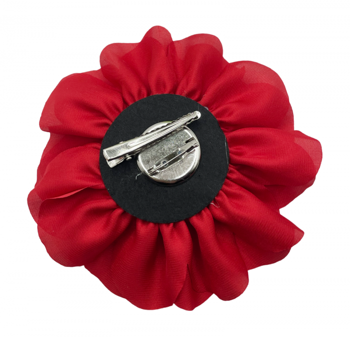 Brosa Floare BEAUTY, Rosu, 15cm, Cu clips pentru par [2]