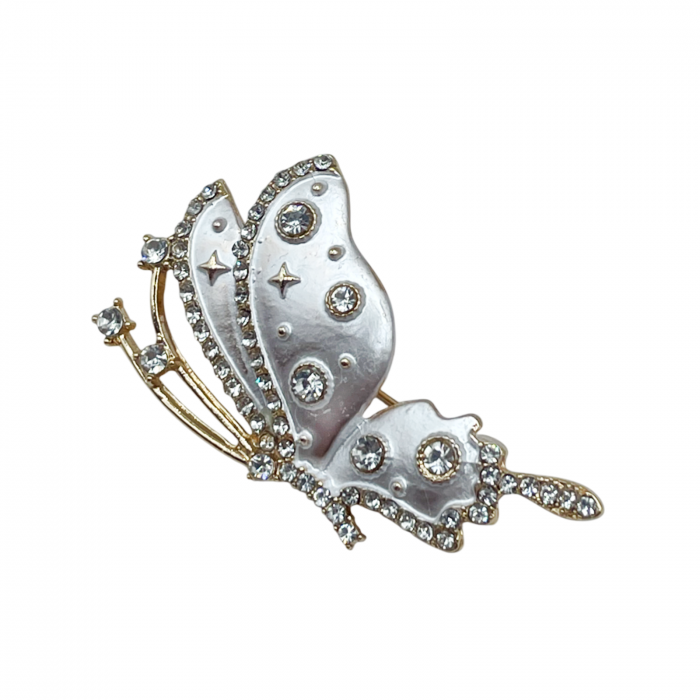 Brosa Fluture cu strasuri IZZY, 3.5cm [2]