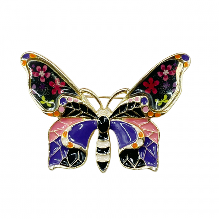 Brosa fluture LANA, Auriu, 5cm [1]
