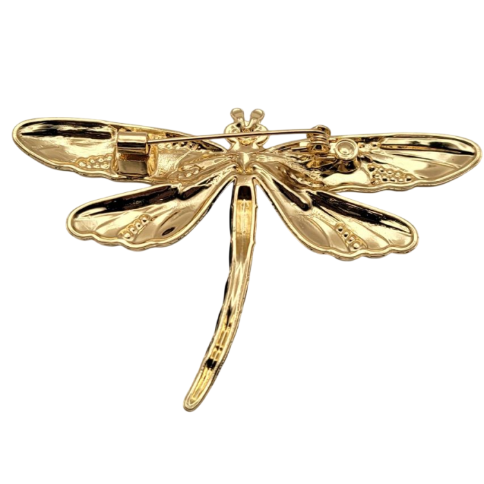 Brosa Libelula cu strasuri FILLY, Verde, 7cm [2]