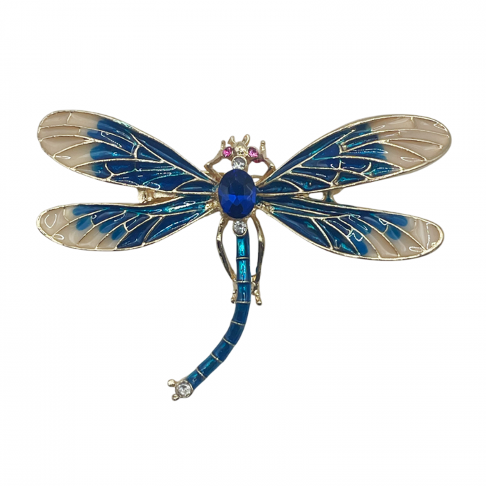 Brosa Libelula ZAZU, Albastru, 6cm [1]