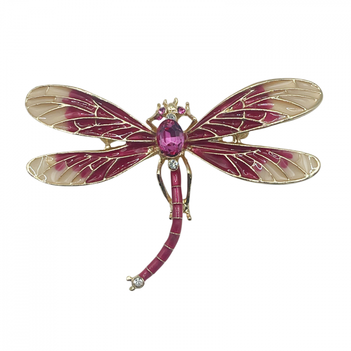 Brosa Libelula ZAZU, Rosu, 6cm [1]