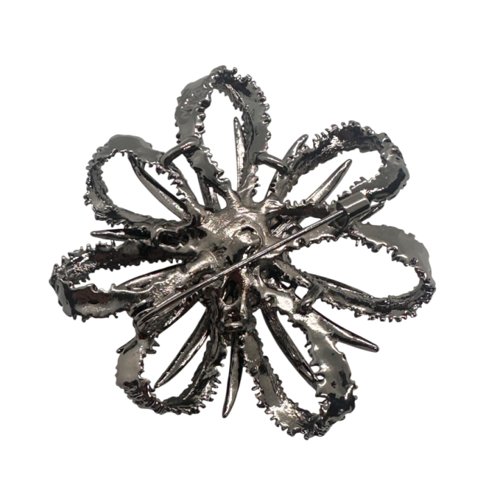 Brosa statement Floare MARJORIE cu perla si strasuri [2]