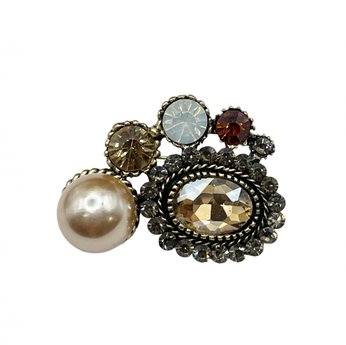 Brosa VINTAGE FRANCINE, Auriu, 4cm [1]