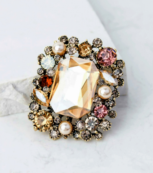 Brosa VINTAGE MARGARET, Auriu [3]