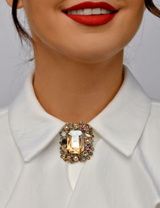 Brosa VINTAGE MARGARET, Auriu [4]