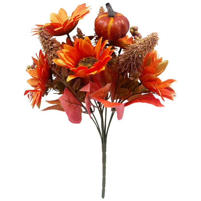 Buchet decorativ de toamna HARVEST SUN - cu flori portocalii [3]