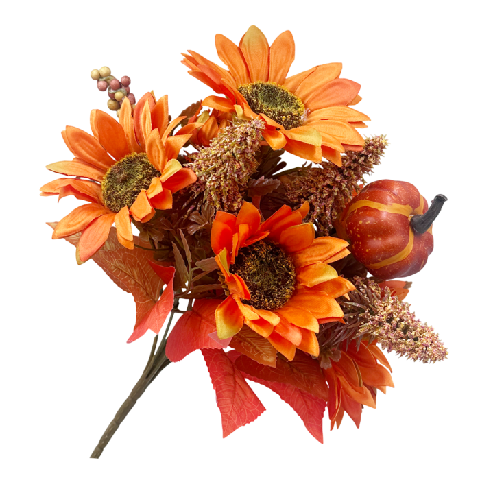Buchet decorativ de toamna HARVEST SUN - cu flori portocalii [2]