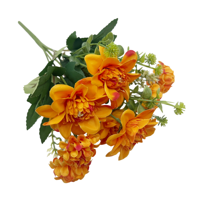 Buchet Flori artificiale AUTUMN BLOOM - Dalie portocalie [2]