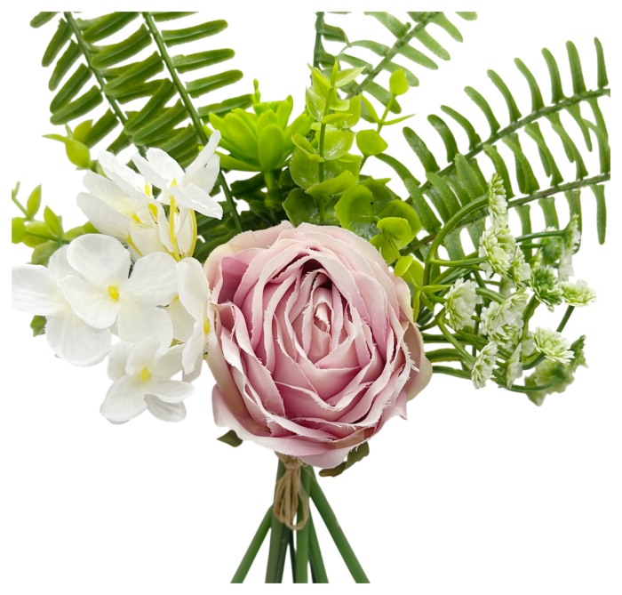 Buchet flori artificiale ROSEMARY, Roz, 35cm [2]