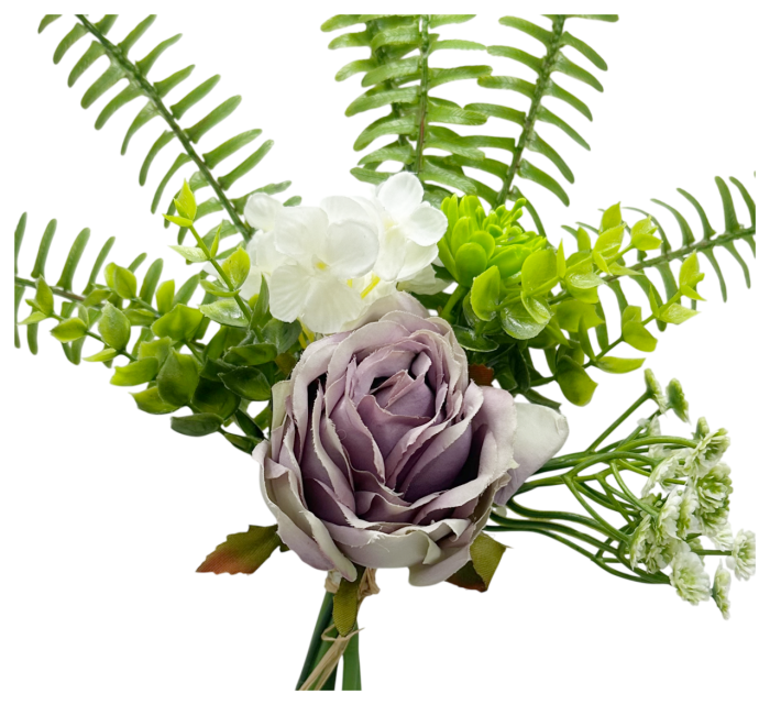 Buchet flori artificiale ROSEMARY, Mov, 35cm [2]
