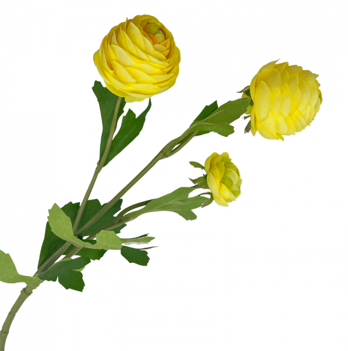 Fir cu Bujori artificiali ZAZU, Galben, 40cm [1]