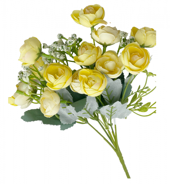 Bujori galbeni artificiali, JANE, 25cm [1]