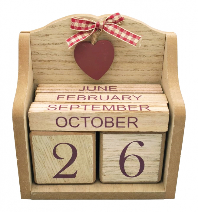 Calendar perpetuu de birou ANTIQUE, Natur, 14x15cm [4]