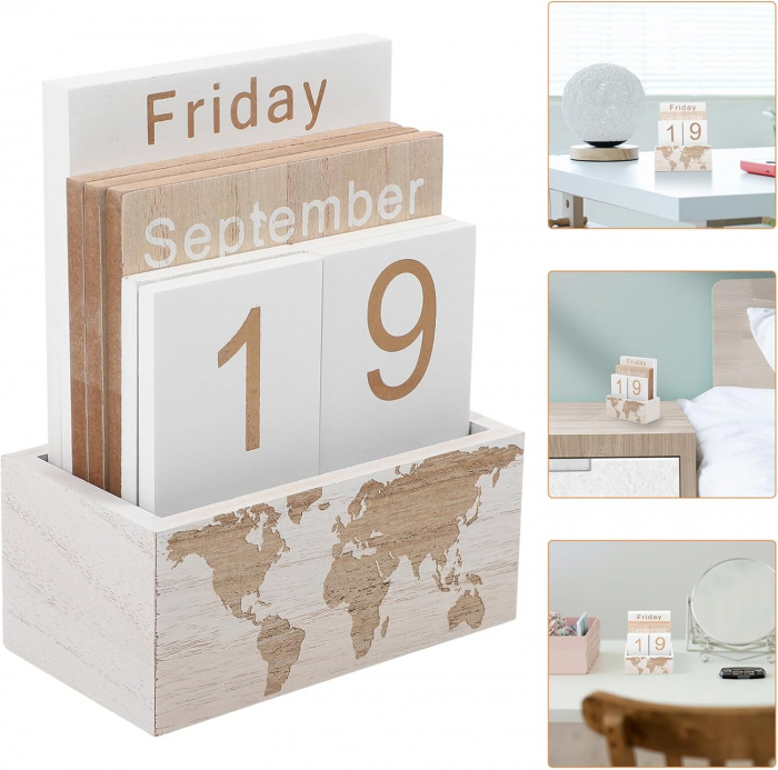 Calendar din lemn TRAVEL, 11x14cm [6]