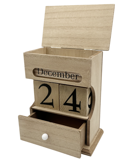 Calendar Perpetuu din Lemn ARTHUR cu Sertar [2]