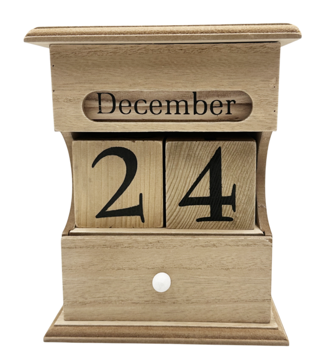 Calendar Perpetuu din Lemn ARTHUR cu Sertar [1]