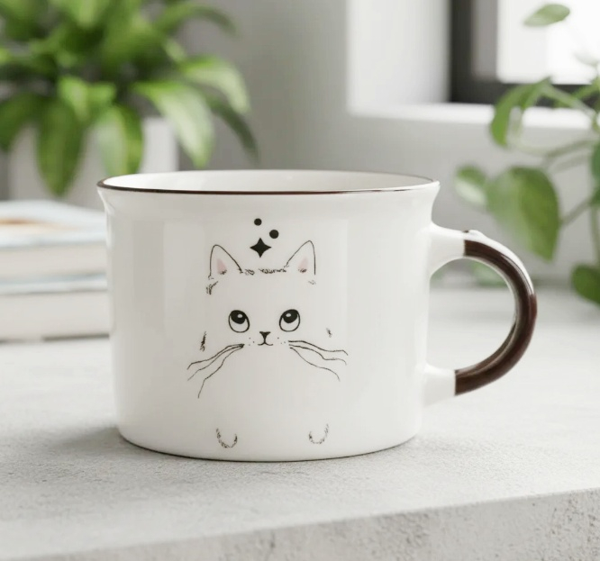 Cana alba - design Pisica NAMY [3]