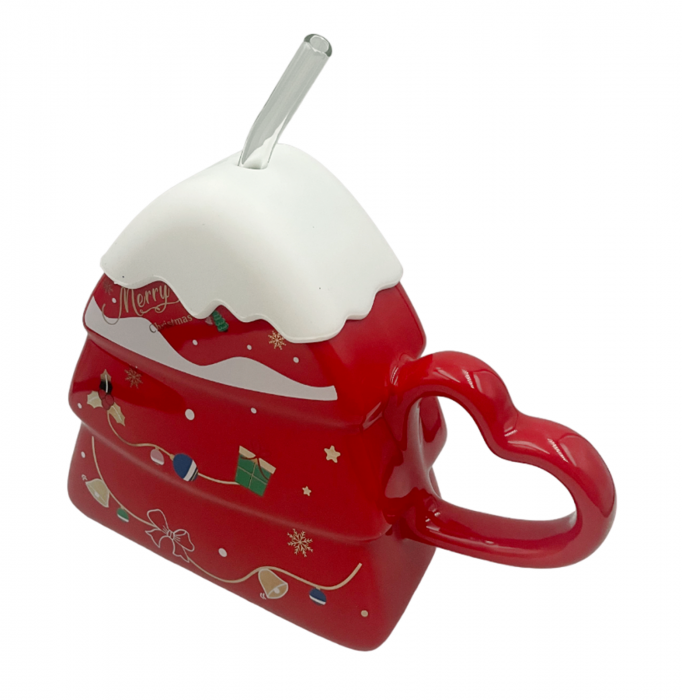 Set Cana Craciun cu pai MAGIC, Rosu, 420ml [2]