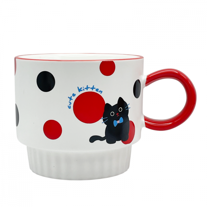 Cana cu Pisica MISTY DOTS, 300ml [1]