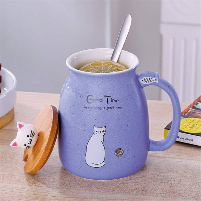 Cana cu capac 3D, PISICA FELIX, 380ml [4]