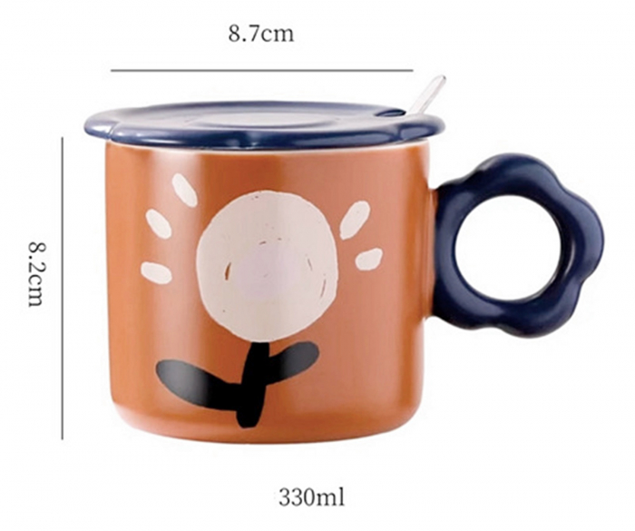 Cana cu capac BLOOM, Albastru, 250ml [3]