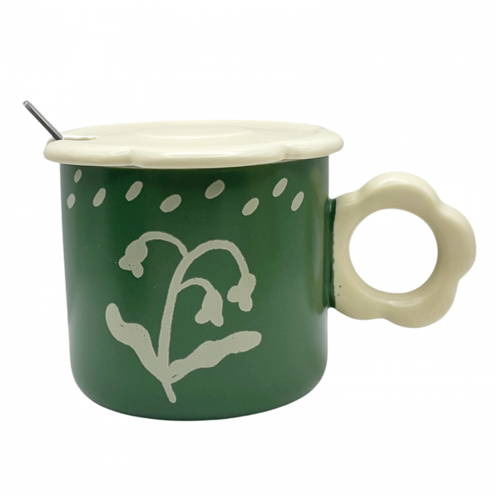 Cana cu capac BLOOM, Verde, 250ml [1]