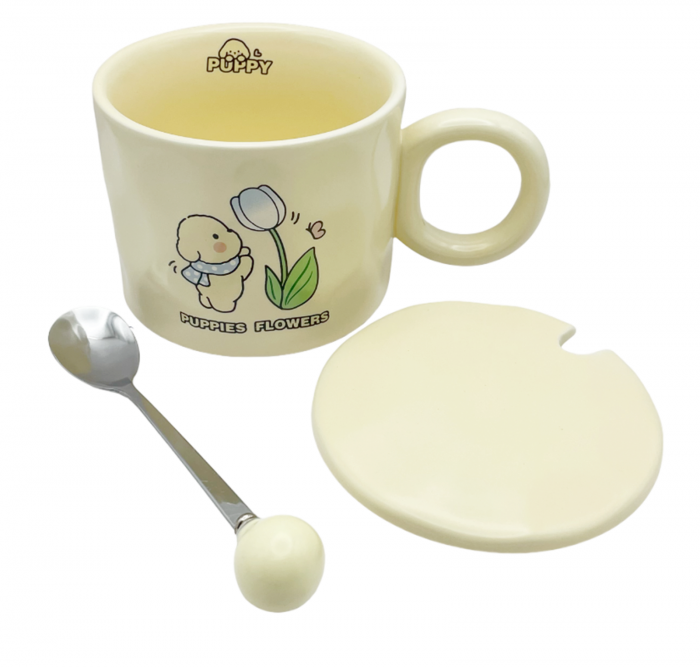 Cana cu Catel PUPPIES FLOWERS, 400 ml [2]