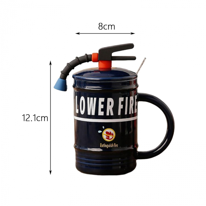 Cana cu capac EXTINGUISH FIRE, Albastru, 450ml [3]
