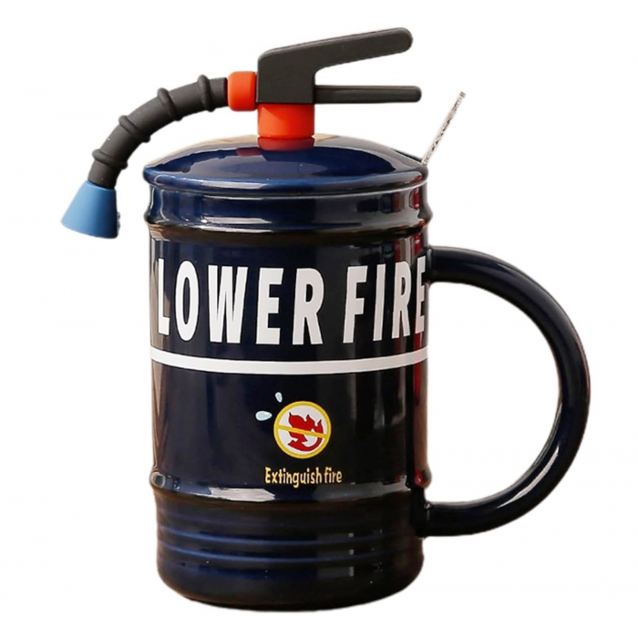 Cana cu capac EXTINGUISH FIRE, Albastru, 450ml [1]
