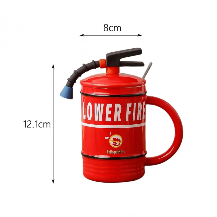Cana cu capac EXTINGUISH FIRE, Rosu, 450ml [2]