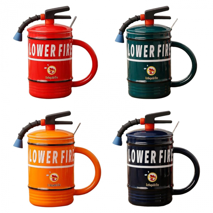 Cana cu capac EXTINGUISH FIRE, Portocaliu, 450ml [6]