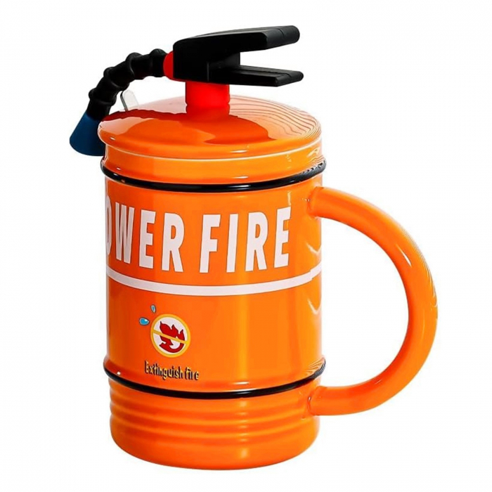 Cana cu capac EXTINGUISH FIRE, Portocaliu, 450ml [1]