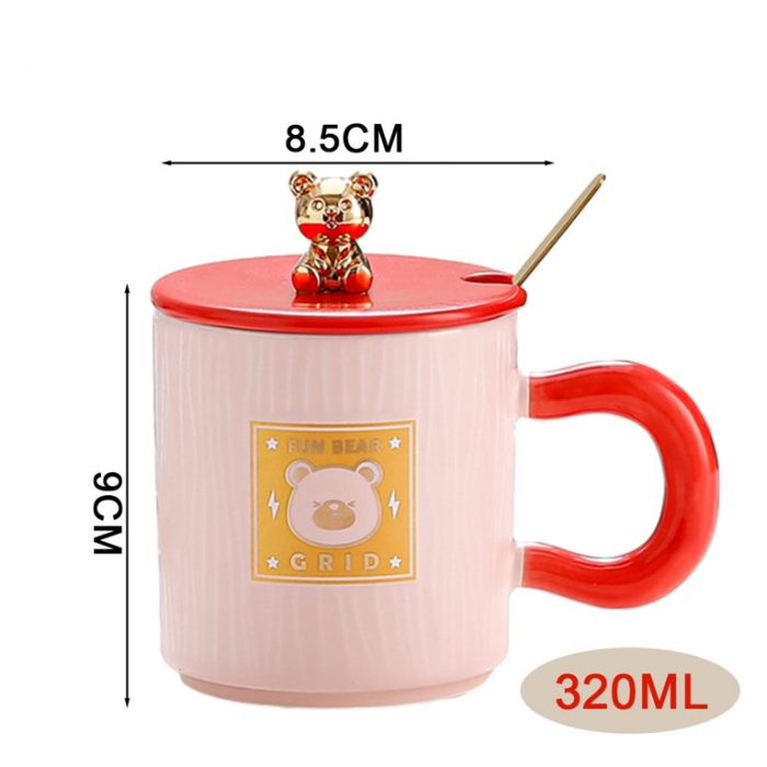 Cana cu capac URSULET BARNY, Crem, 320ml [2]