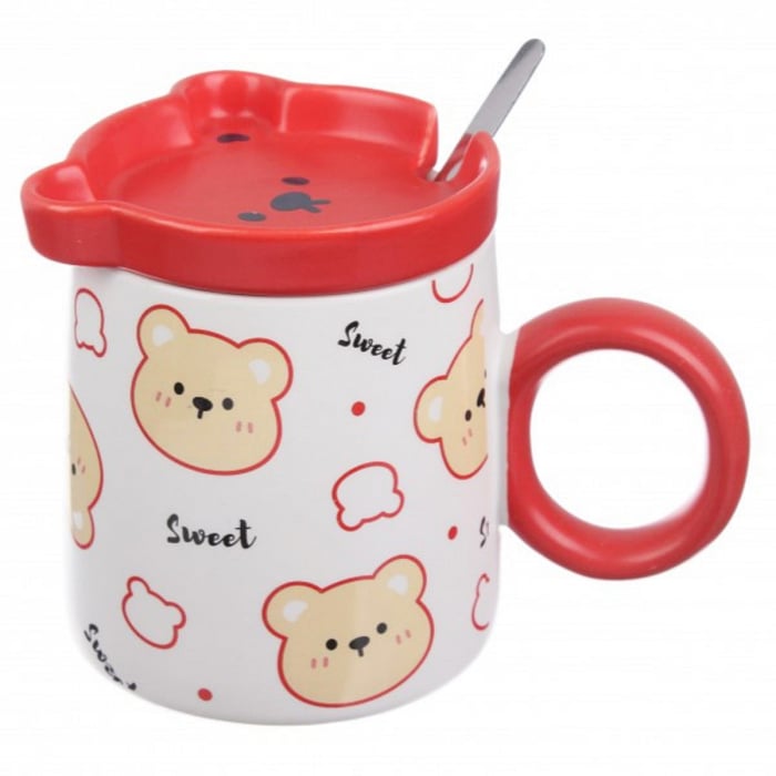 Cana cu ursuleti TEDDY BEAR, Alb, 380ml [1]